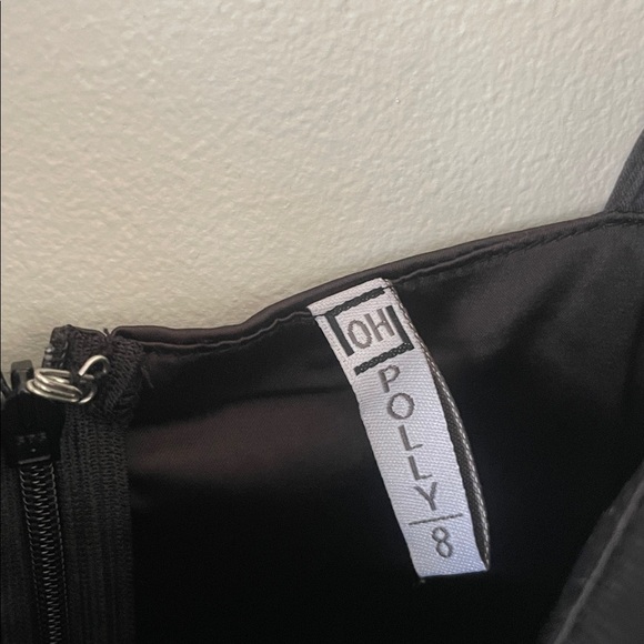 Oh Polly Black Satin Dress UK 8-SMALL - Picture 7 of 11